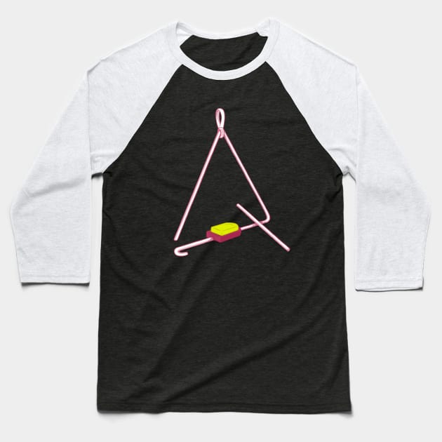 Triangle Hero Baseball T-Shirt by palitosci